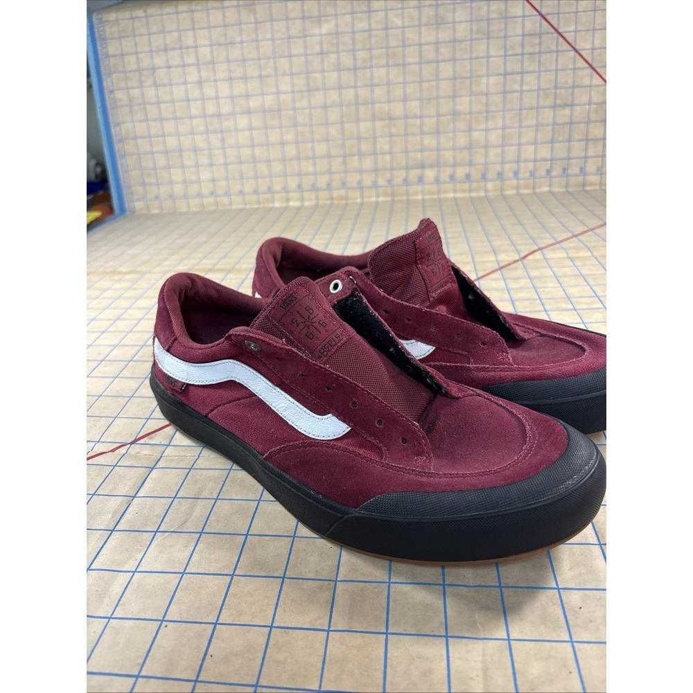 Rare "Sample" Pair of Red Vans Berle Pro signature Sk8boarding shoes Size 10.5